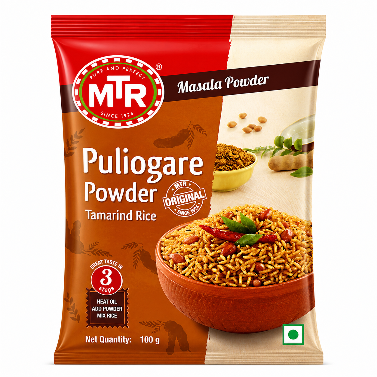 MTR Masala - Puliogare Powder, 100 g Pouch