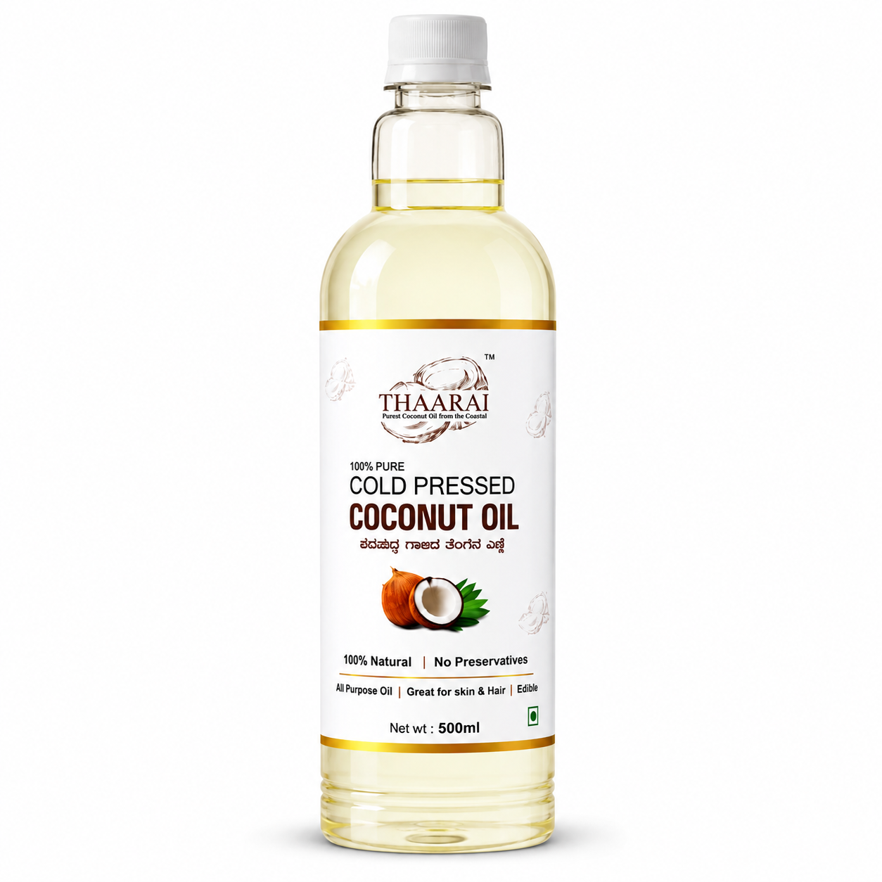 Thaarai Pure Cold Pressed Coconut Oil (500ml)
