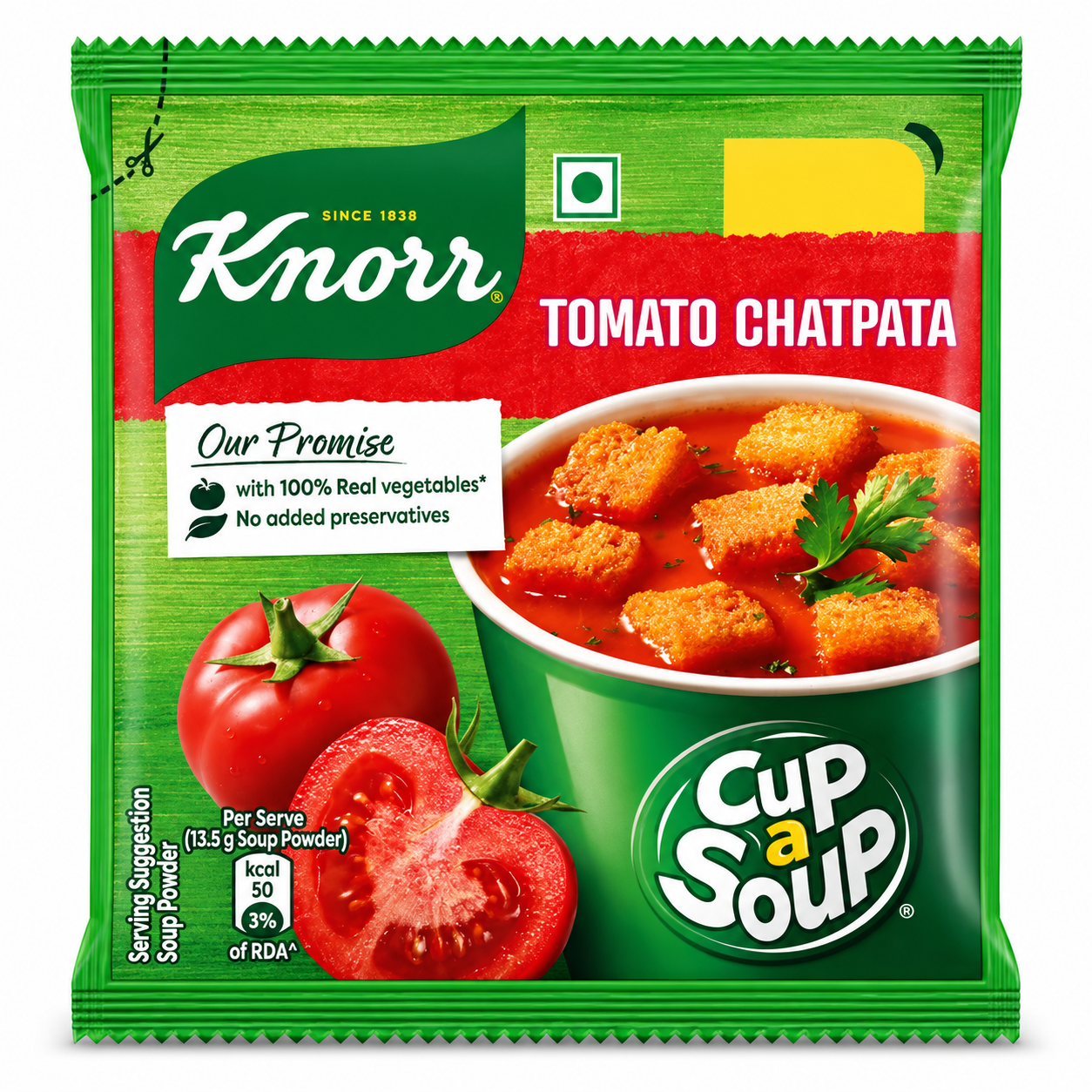 Knorr Instant Tomato Chatpata soup 13.5g(weight may vary)| Cup a soup